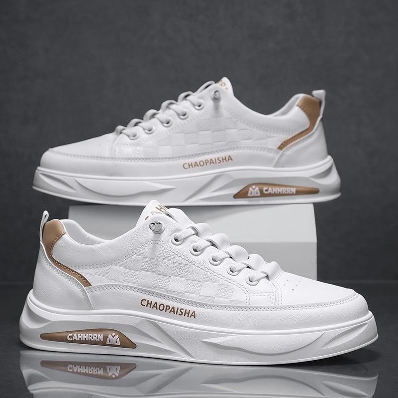 

Little white shoes student youth board shoes men s spring 2025 new trendy men s shoes leather surface casual trendy shoes white 44