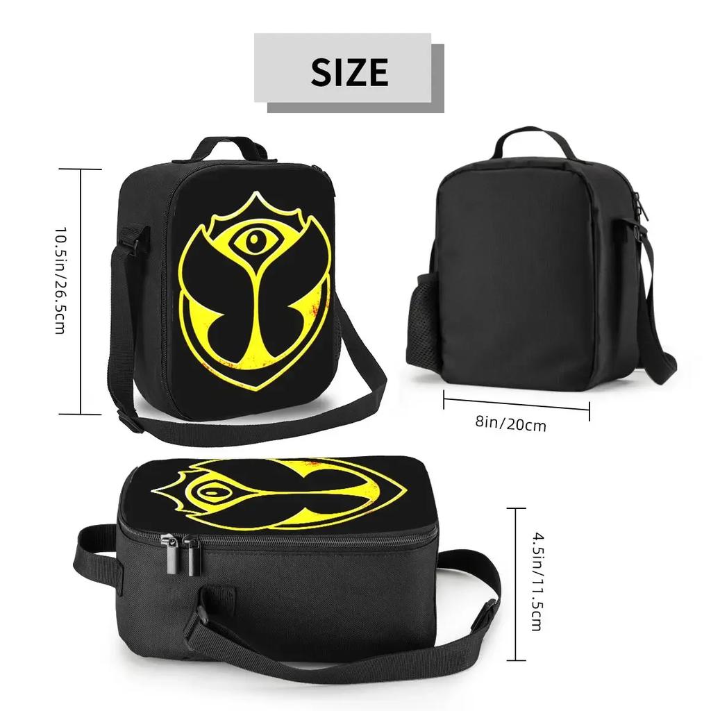 Lunch Box  Belgian Electronic Dance Music Festival Cooler Thermal Food Insulated Lunch Bag School Student