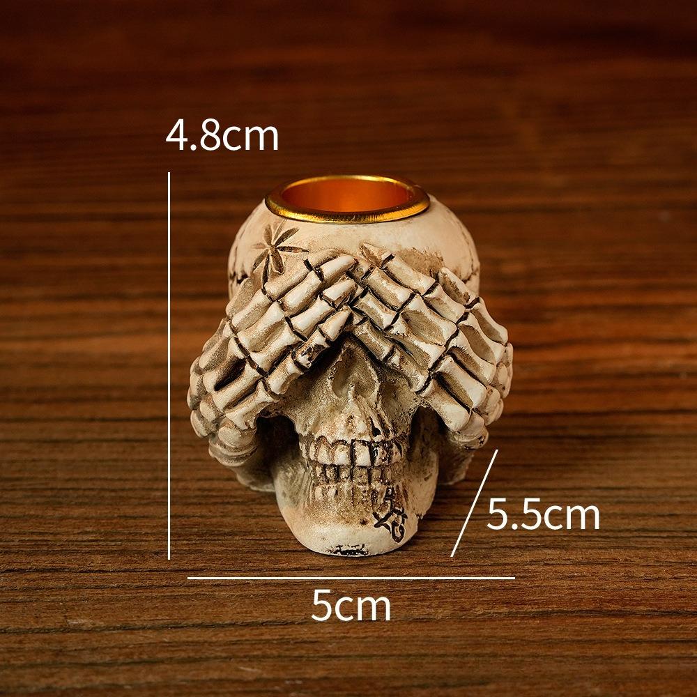 Resin Handicrafts Bone Candlestick Candle Holder Halloween Accessories Skeleton Candelabros Home Decoration Accessories