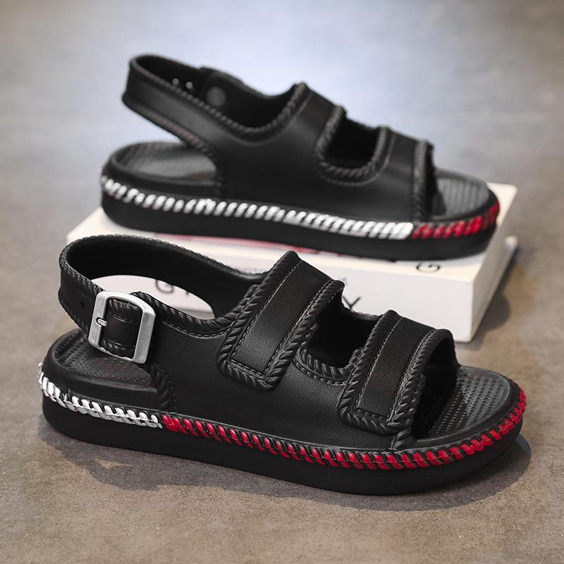 

Summer Sandals Shoes for Men Women Sandals Casual Lightwheit Soft Male Shoe Beach Shoes Sneakers Women Black Beige 36-45 36-37 чёрный