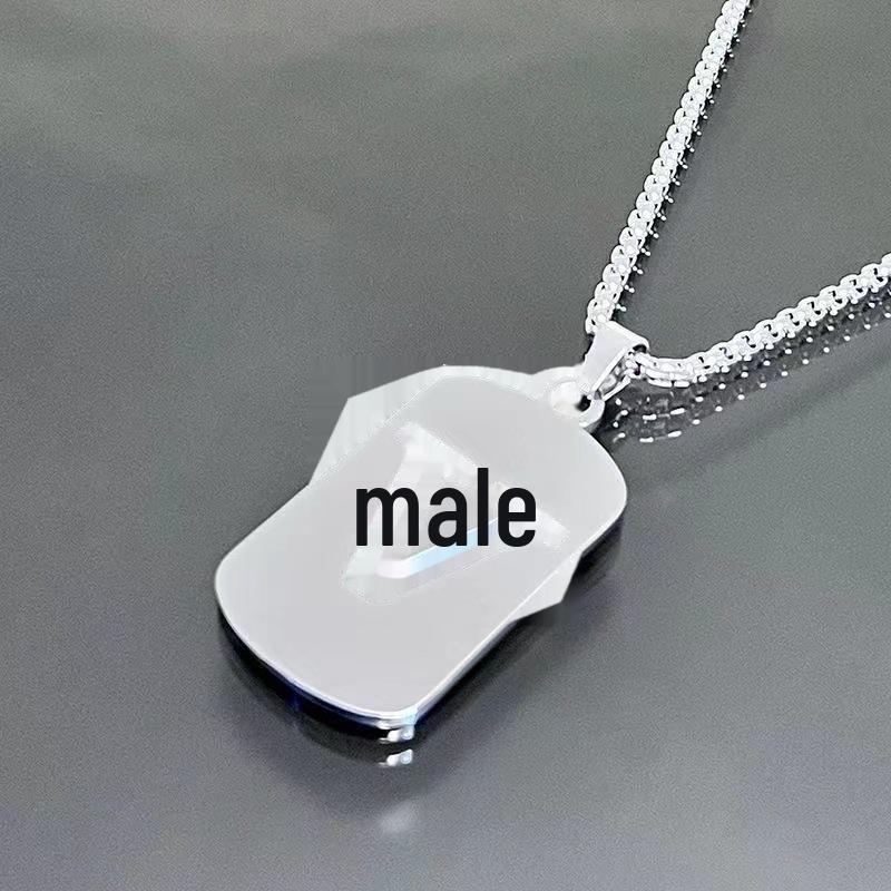 Collar de acero y titanio con 26 letras: Accesorio Unisex para Estudiante y Pareja - Diseño Minimalista y Moderno KTJ