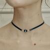 FADEMINE Black Coat of Arms Choker Necklace