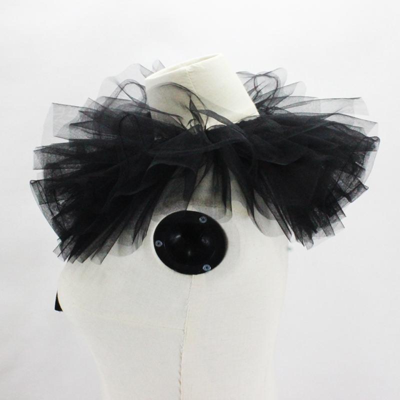 Netz Dekorative Flauschige Kragen Stola Mehrlagiger Tüll Abnehmbare Halskrause Falscher Kragen Kostüm Cosplay Requisiten