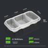 COFLYEE Disposable 3-Compartment Meal Prep Containers