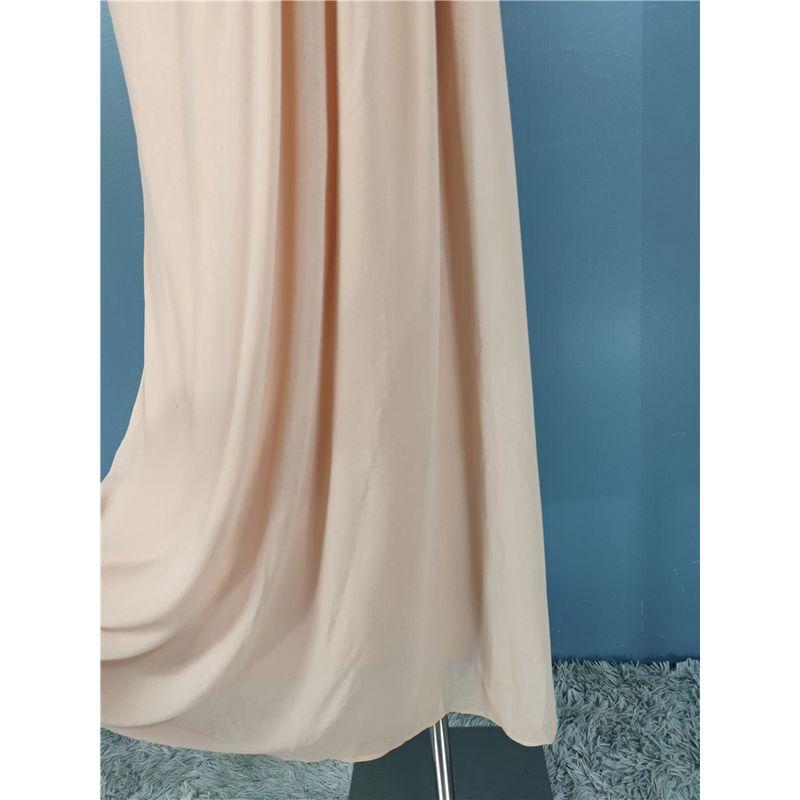 

Chiffon Figure-Flattering Ethereal Swing Long Dress Tube Top Lotus root starch color (no split) L