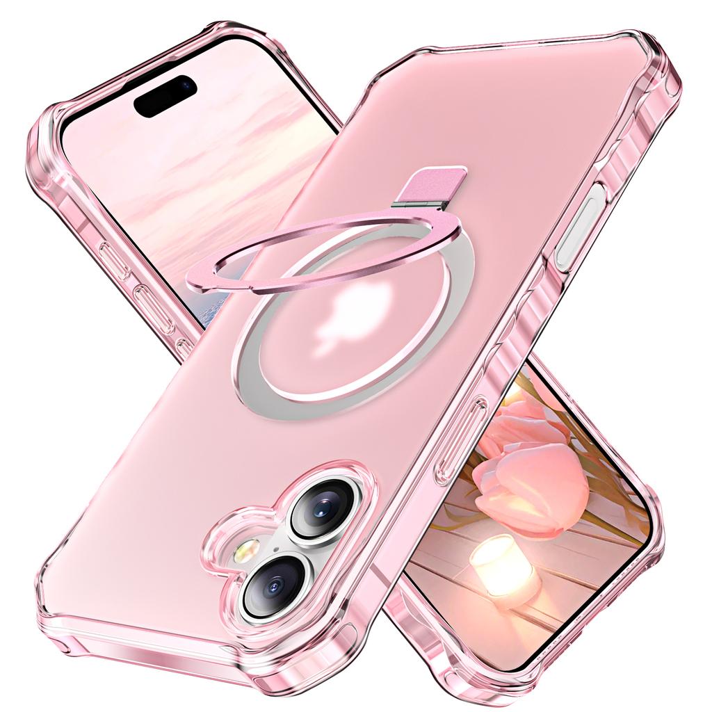 For iPhone 16 Case Small Wavy Edge Compatible with MagSafe Frosted Anti-Drop PC+TPU Phone Cover