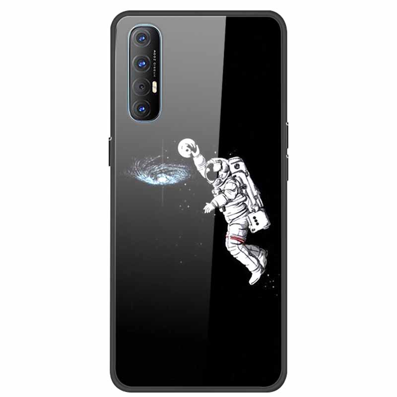 Glass Case For Oppo Reno 3 Pro 5G Case Soft Bumper Hard Tempered Glass Back Cover For Oppo Reno3 Pro 2019 Phone Case Funda Bag