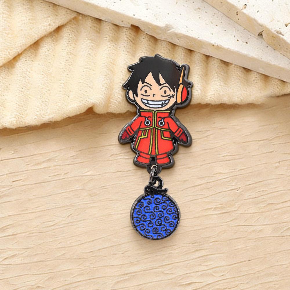 Anime One Piece Monkey D Luffy Enamel Pin Men Women's Brooches on Clothes Lapel Pins for Backpack Manga Badges Decorations