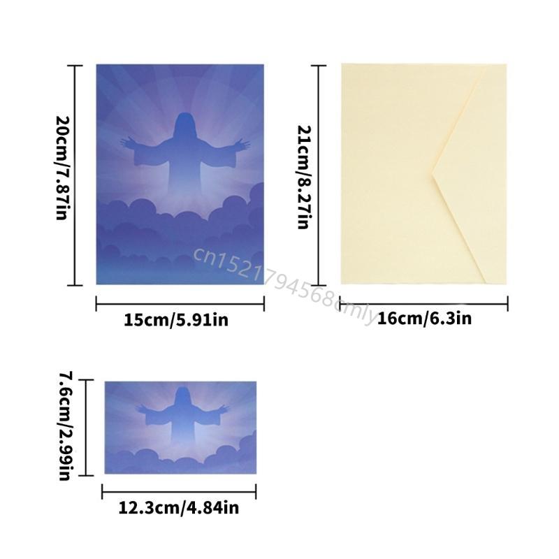 Foldable Christmas Popup Card with Envelope Handmade Greeting Card for Friend 6XDE