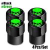4Pcs/Set Skull Tire Valve Stem Cap Corrosion Resistant Dust Proof Cover Universal Fit for Car Bicycle Truck Motorcycle Stem Caps1