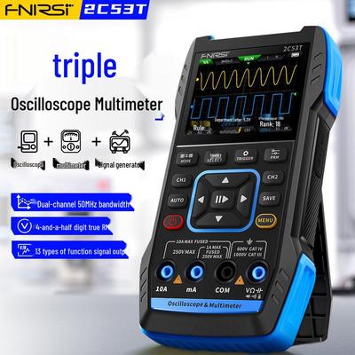 FNIRSI 2C53T Dual-Channel 50M Oscilloscope Multimeter & Signal Generator