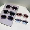 Polygon Sunglasses Men Vintage New Fashion Rimless Outdoor Decor Shades Women Trendy Brand Designer Stylish Sun Glasses