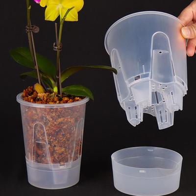 Water Storage Flowerpot Transparent Bonsai Basin Plant Pot Butterfly Orchid Breathable Hydroponic Pot Self Absorbing Lazy Basin