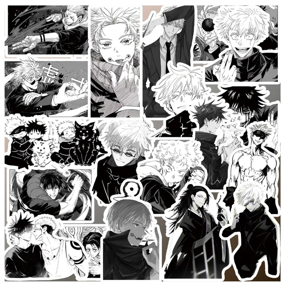 50/80/100pcs Vintage Jujutsu Kaisen Anime Stickers for Kid Toy DIY Laptop Skateboard Car Kawaii Cartoon Decoration Sticker Decal