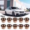 50pcs Copper Exhaust Nuts M8 SW13 Copper-plated Head Stud Lock Nuts Copper Bolt Screw Bolt Screw Turbo Exhaust Stud Hex