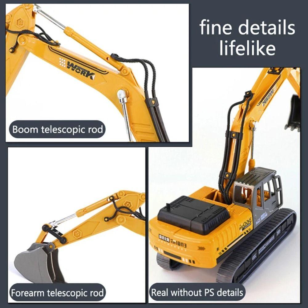 Rotatable Excavator Model Toy Simulation Construction Vehicle Model  Collection