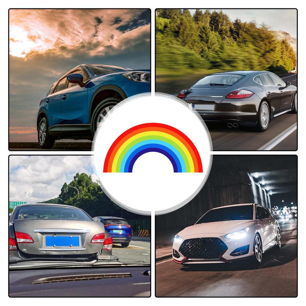 Regenbogen Autoaufkleber, Regenbogen Fensteraufkleber - Vista Auto Heckscheibenwischer Aufkleber Wetterfest