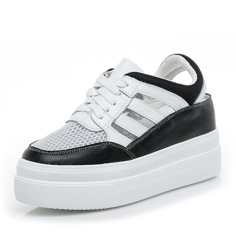 Мода 2024 Настоящая кожа Обувь на платформе Женские гладиаторские сандалии Женская обувь — фото 6