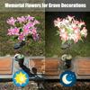 1PC Solar Powered Lily LED Garden Light Warm White  Realistic Flower for Outdoor Pathway Lawn Yard Decoration Solar Garden Decor