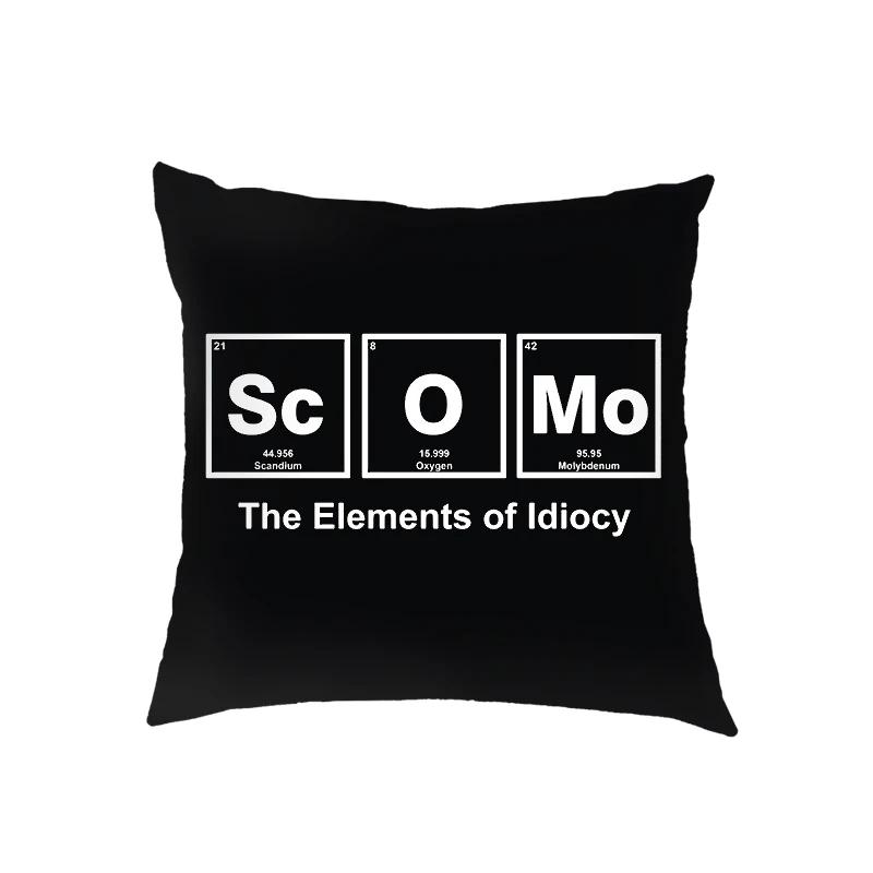 Magic Cube/ Math Formula Cushion Covers Periodic Table of Elements Pillowcase Home Sofa Decor Throw Pillow Cover for Living Roon