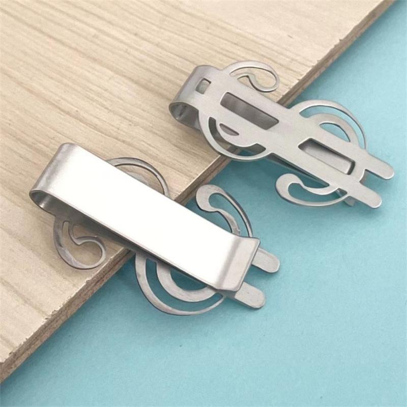 Silver Money Clip Mens Stainless Steel Cash Holder Male Mini Purse Metal Bill Clamp Slim Pocket ID Credit Card Folder