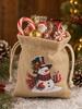 Fabric bags for storage, for Christmas gifts, linen gift bags 15 * 10 cm, 12 pcs.