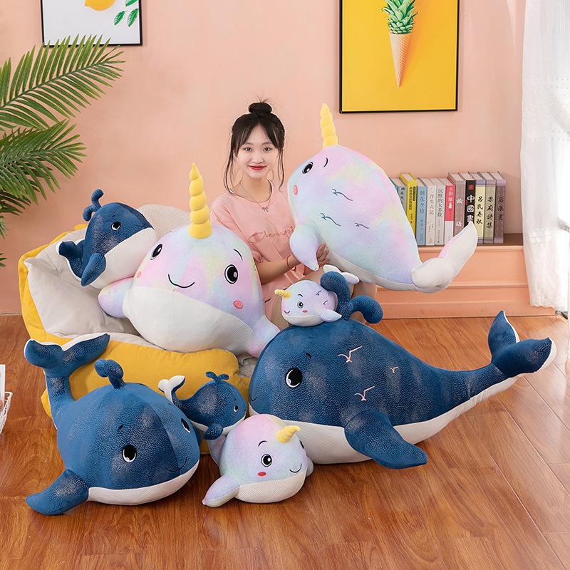 Narwhale Plush Toys Marine Animal Series Doll Doll Doll Pillow Birthday Gift
