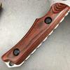 Hidden Canyon Hunter Fixed Blade Knife Drop Point Wood Handles with Leather Sheath EDC Outdoor Camping Household Knives