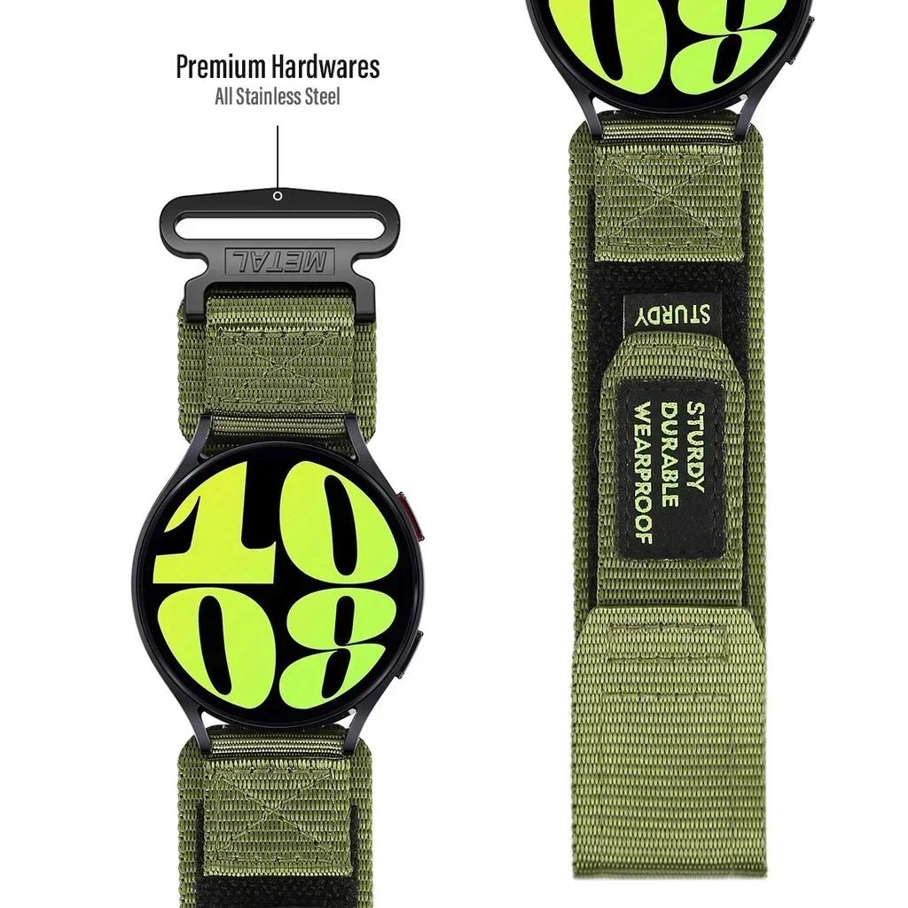 Klassisches 20mm 22mm Nylonarmband für Samsung Galaxy Watch 5 Pro Uhrenarmband für Galaxy Watch 6 5 40 44mm Watch 6 43 47mm Ersatzarmband