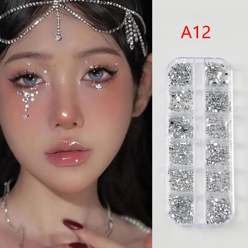 Crystal Facial Tattoo Festival Jewels Self-Adhesive Body Gems Stickers Bling Rhinestones Makeup Face Eye Sticker For Party