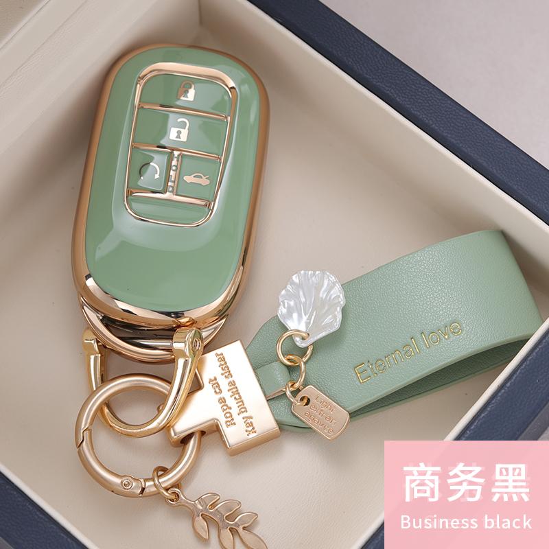 Styling Mouldings New TPU Car Remote Key Case Cover Protect Shell Bag For Honda 2021 2022 Accord Civic Pilot Freed CRV 4 Button