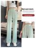 Women's Summer Ice Silk Wide-Leg Trousers—Quick Dry, Loose, Casual Korean Style