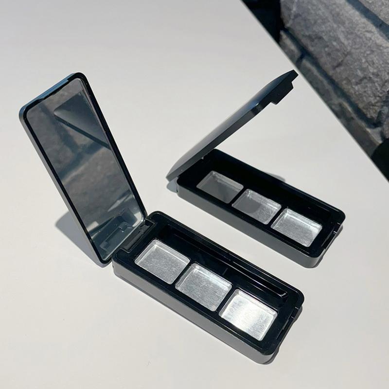 Leere 3-Fächer Lidschattenpalette Aufbewahrungsschale für Augen-Make-up für Frauen Mädchen Make-up-Anfänger DIY Lidschattenwerkzeug