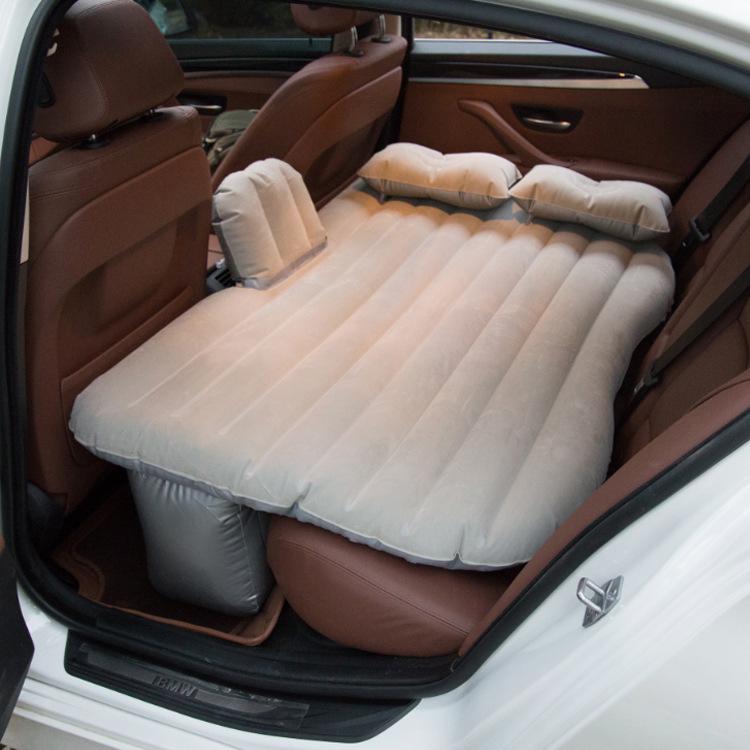 Folding SUV Inflatable Car Bed - PVC Flocking Travel Mattress
