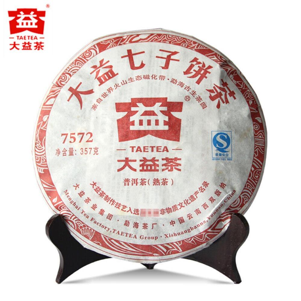 TAETEA 7572 Ripe Pu-erh Tea Cake Natural Energy Herbal Tea 357g 01