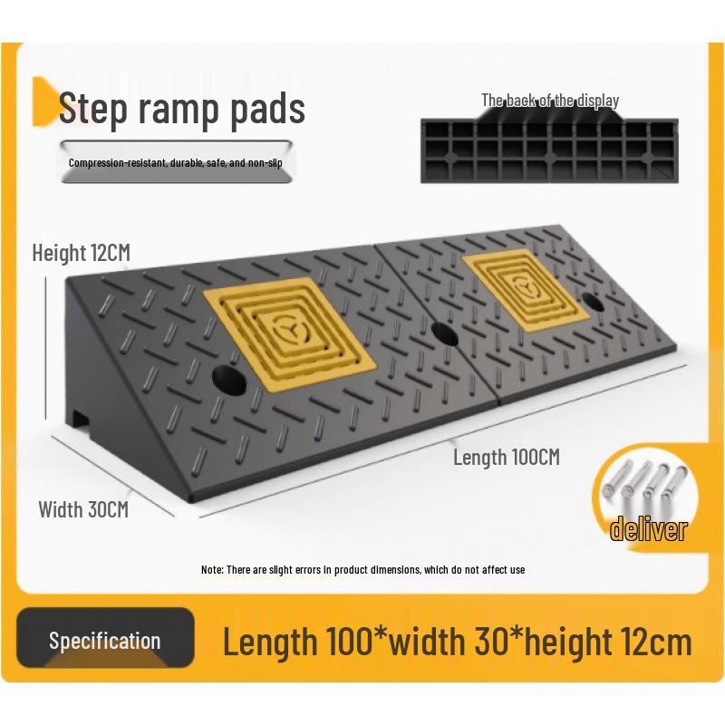 Rubber Curb & Threshold Ramp Mat for Home and Car 