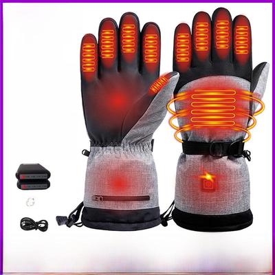 Winter Electric Heated Waterproof Gloves with Touch Screen for Bike Riding & Skiing