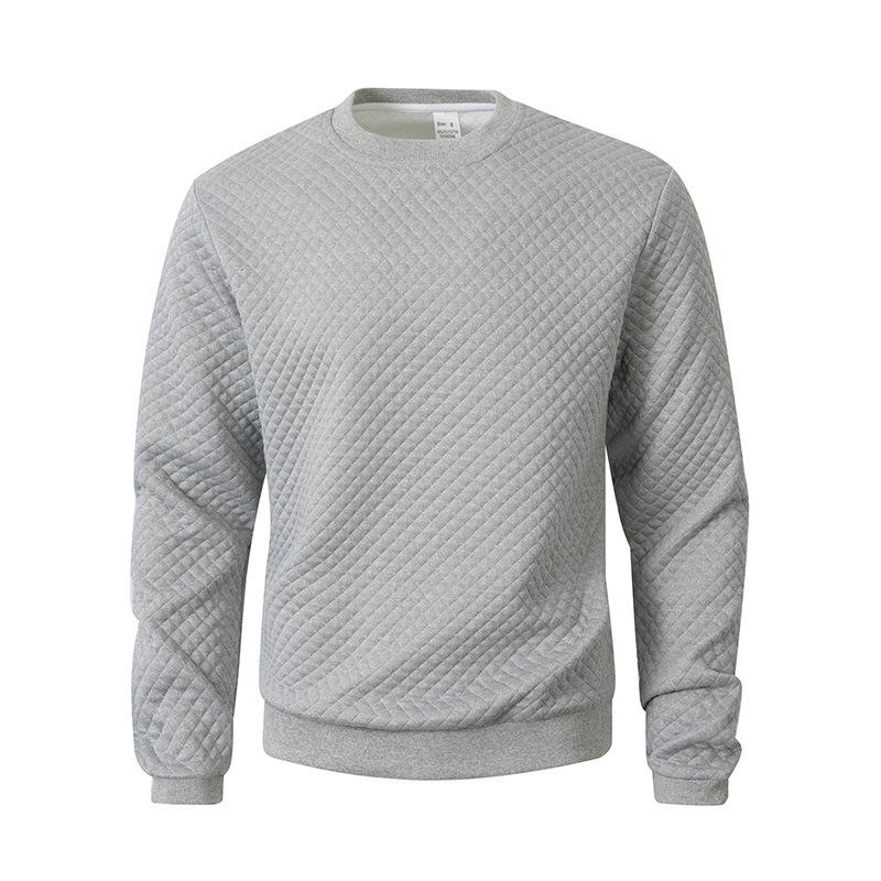 2025 Spring & Autumn Waffle Knit Solid Color Jacquard Hoodie