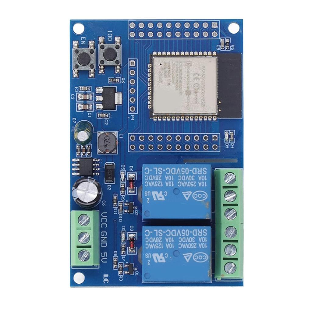 ESP32 2 Channel 5V Relay Module 4M Byte Flash Large Capacity Programmable Relay Board for Secondary Development Learning