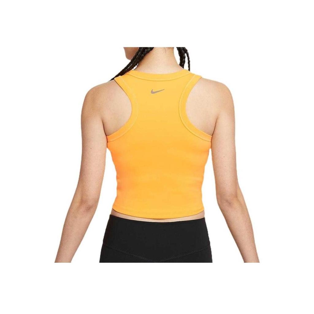 Nike SS24 One Fitted Dri-FIT Quick-Dry Moisture-Wicking Breathable Tank Top Women Tops Yellow FN2807-717