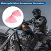Motorcycle Helmet Accessories Decoration Large Bow for Motorcycle Bicycle Skiing Helmets Pink Mesh Sticker 1 Set