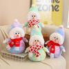 35cm Santa Claus Plush Toys Cartoon Snowman Stuffed Dolls Scarf Snowman Plush Toy  Home Decoration