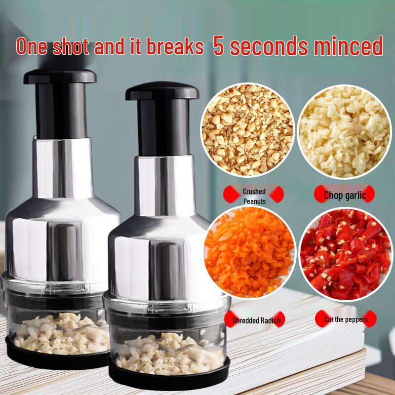 Manual Press-and-Chop Garlic Chopper