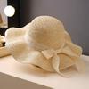 New lace decorative wavy edge women's hat summer seaside vacation visor sun protection wavy big brim straw hat