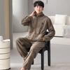 Pajamas Men's Winter Coral Fleece Thickened Fleece Men's Autumn and Winter Flannel Men's Large Size Casual Winter Loungewear