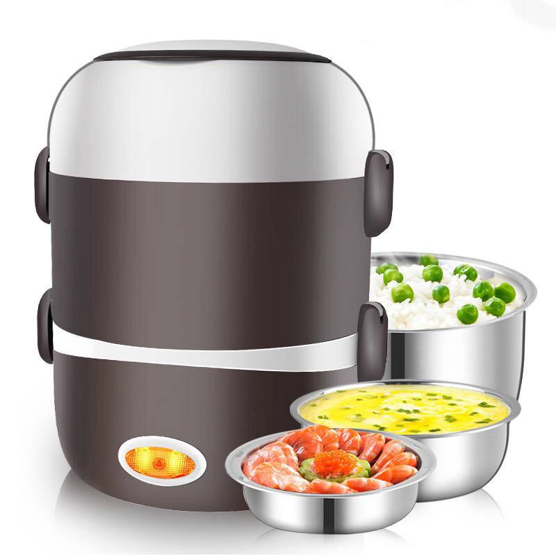 200W Workers Heating Insulated Boxes Portable Steaming And Cooking Hot Rice Equipment Multi Functional Electric Lunch Box Square Single layer 2200₽
