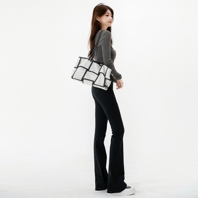 

Женские модные джинсы микро-клеш с высокой посадкой - Весна/Лето L (110-119 lbs)