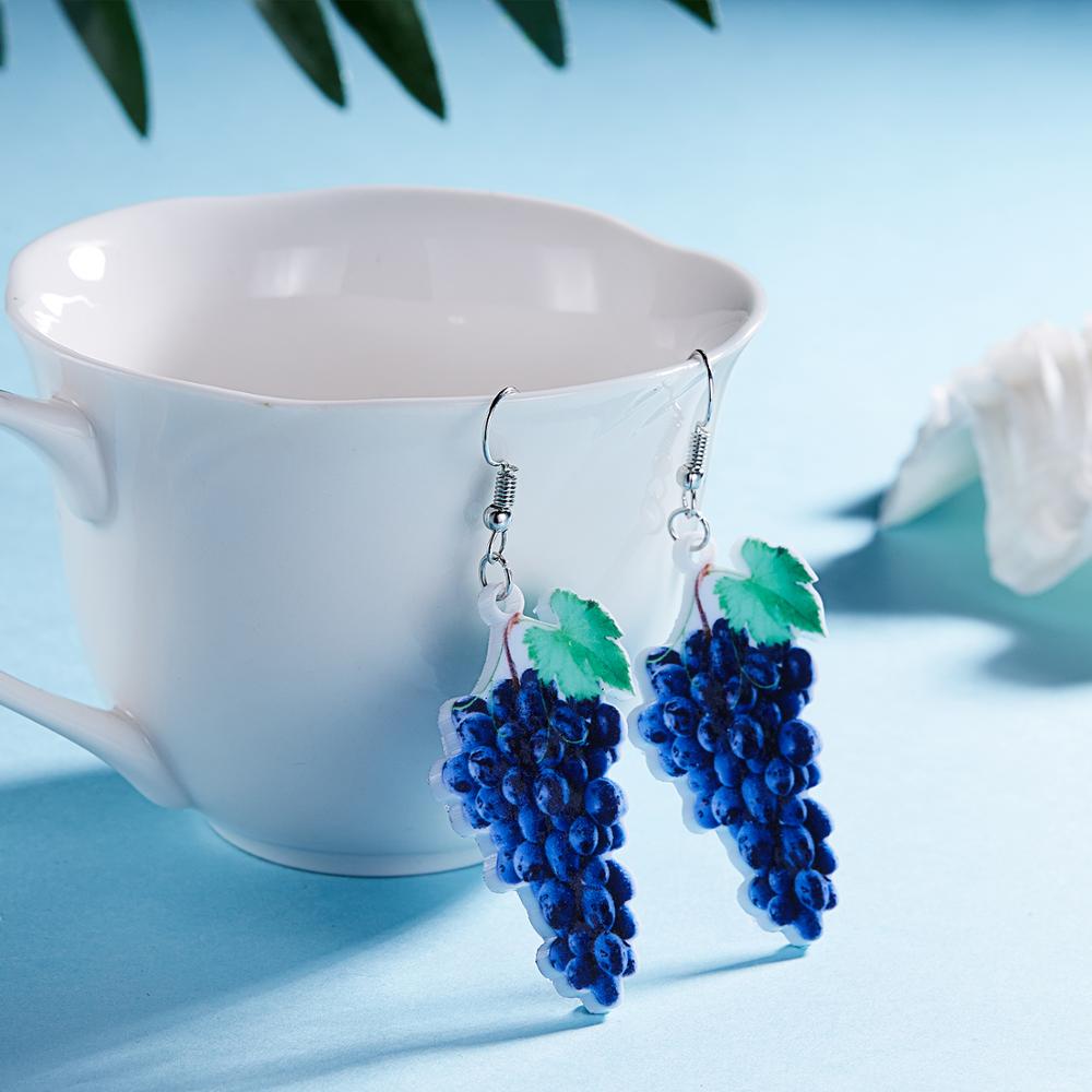 New Cute Fruit Lady Earrings Strawberry Pineapple Tomato Kiwi Orange Cucumber Watermelon Apple Girls Fruit Dainty Earrings