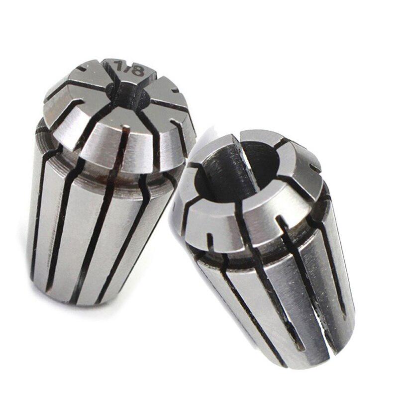 2pcs ER20 1/8" 3.175mm Spring Collet Chuck Tool Bit Holder for CNC Milling Lathe 2pcs ER20 1/8" 3.175mm Spring Collet Chuck Tool Bit Holder for CNC Milling Lathe