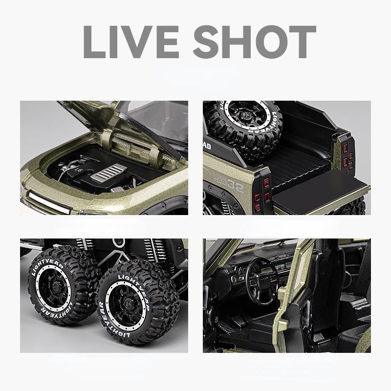 1:24 Defender 6X6 High Simulation Diecast Car Metal Alloy Model Car Children's toys collection gifts C334